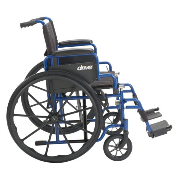 Drive Medical Blue Streak Wheelchair side view