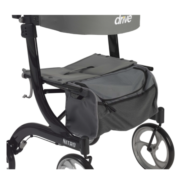 Drive Medical Nitro Aluminum Rollator seat and storage bag