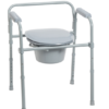 Drive Medical Folding Steel Commode folded