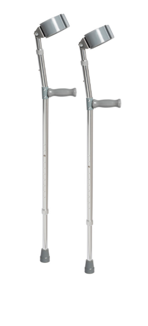 Drive Medical Steel Forearm Crutches side view