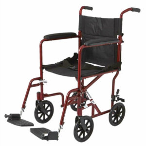 Transport Chair – Medline Aluminum 8 Wheel Compact Model by motion care mobility