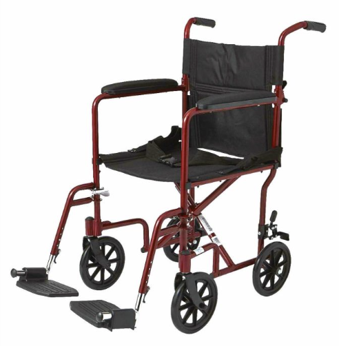 Transport Chair – Medline Aluminum 8 Wheel Compact Model by motion care mobility