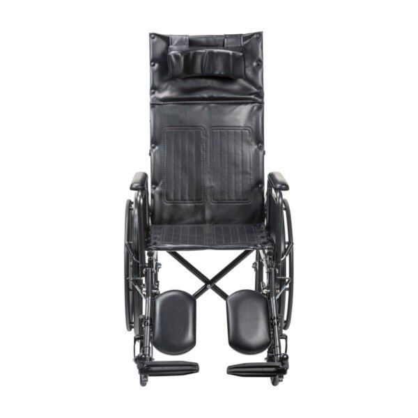 Drive Medical Silver Sport Recliner Wheelchair front view