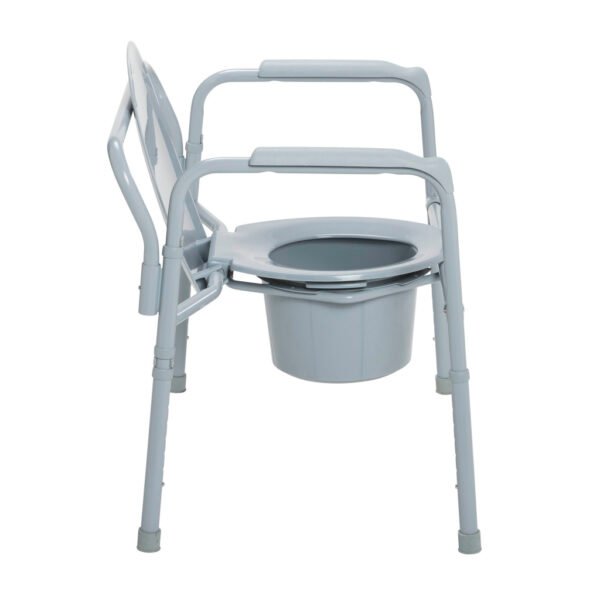 Drive Medical Bariatric Folding Commode side view
