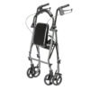 Drive Medical Steel Rollator with 6-Inch Wheels folding frame