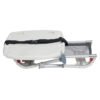 Drive Medical Folding Universal Sliding Transfer Bench folded for storage