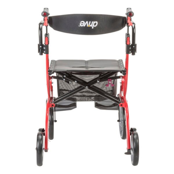Drive Medical Nitro Duet Rollator and Transport Chair rear view