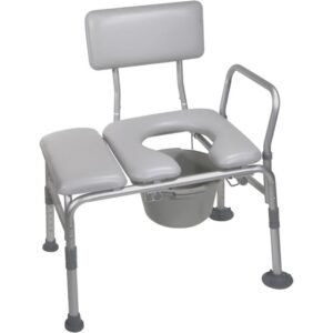 Combination Padded Transfer Bench/Commode by motion care mobility