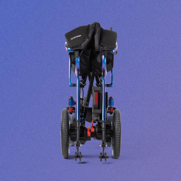 AEROLUX_2C_INDIGO_Folded_standing_folding-power-wheelchair-electric-wheelchair-buy-at-motion-care-mobility-in-vaughan
