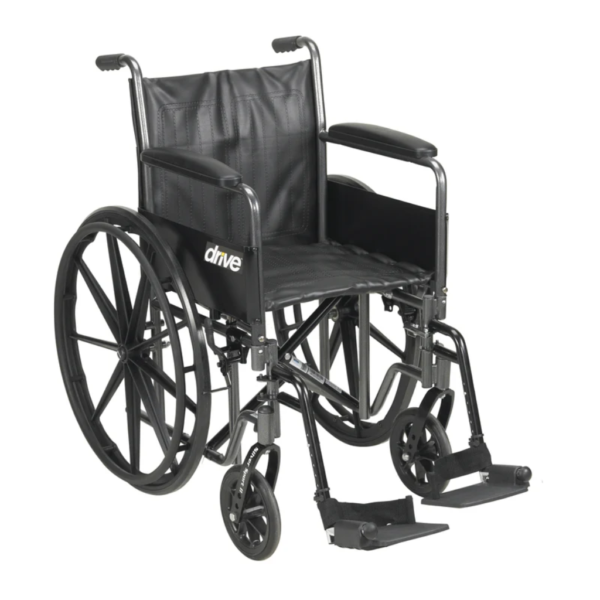 Drive-Silver-Sport-2-Wheelchair–-Adjustable-Seat-Detachable-Padded-Desk-Arms-Swing-Away-Footrests-Durable-Tires-free-delivery-toronto-GTA-free-pickup-today-for-sale