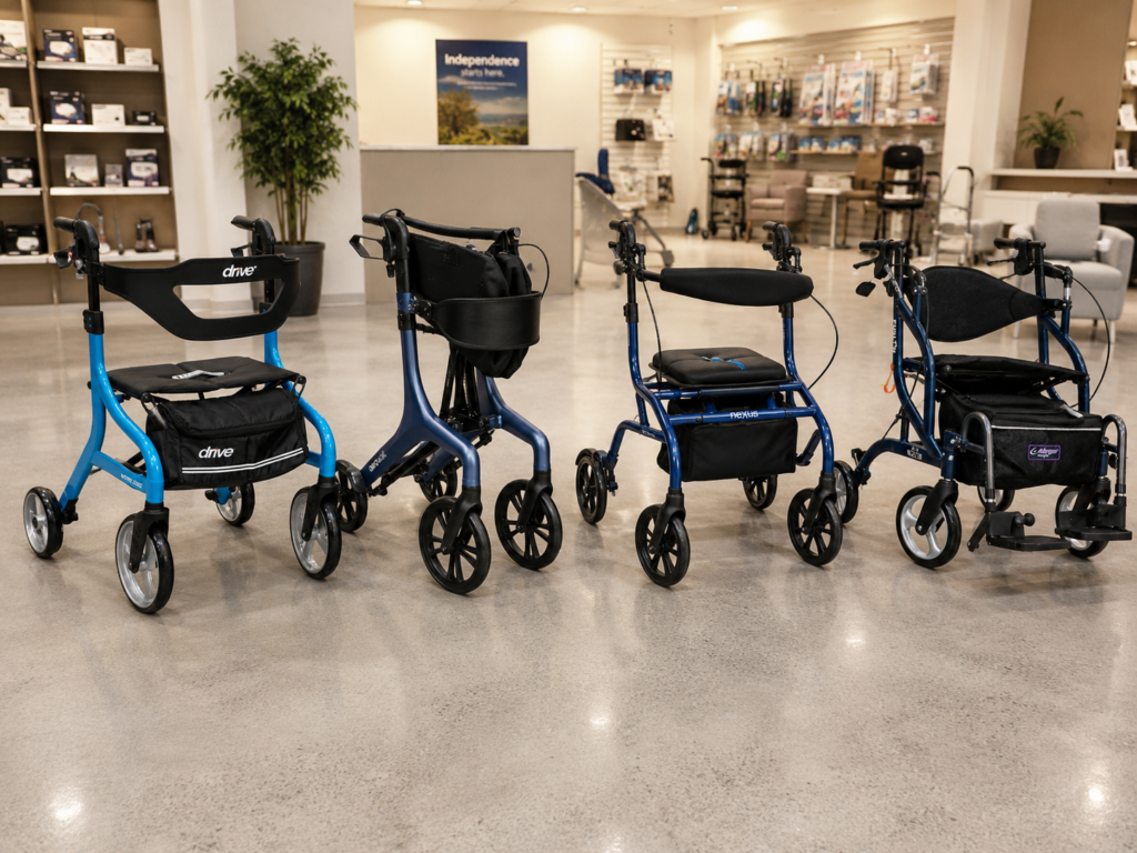 What are the Top Rated Rollator Walkers in Canada? Buy at motion care mobility in canada
