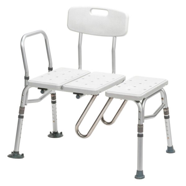 Splash-Defense™-Transfer-Bench-with-Curtain-Guard-Protection at Motion Care mobility in canada