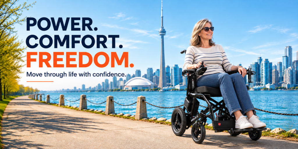 Travel Buggy AeroLux 2C electric wheelchair for sale in Toronto at Motion Care Mobility