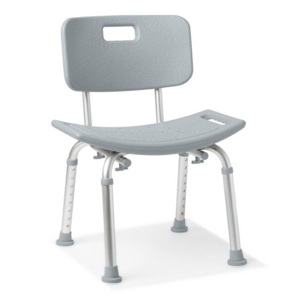 Medline Aluminum Shower Bench with Back by motion care mobility