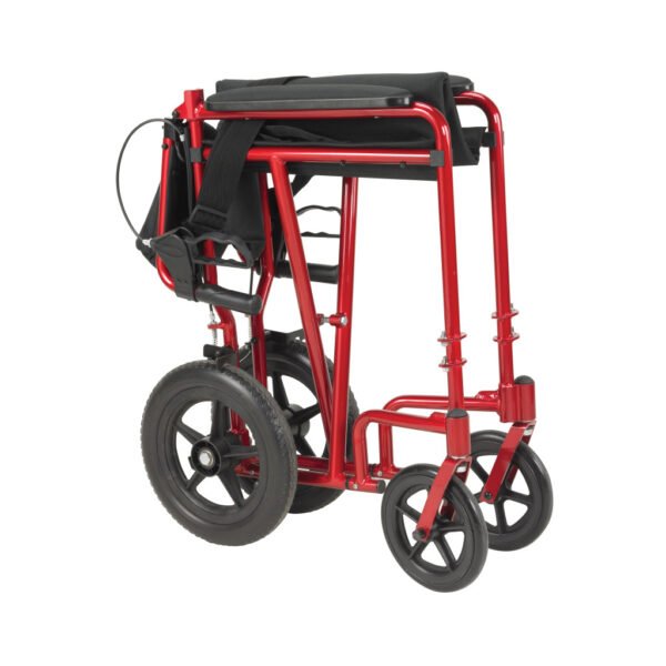 Drive Medical Expedition Transport Chair folded view by Motion Care Mobility