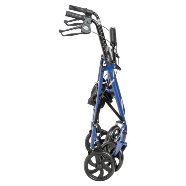 Drive Medical 4 Wheel Rollator folded view by Motion Care Mobility