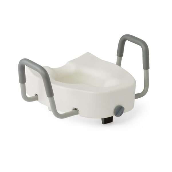Medline Elongated Locking Toilet Seat with Arms by motion care mobility