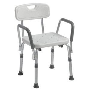 Shower Chair with Back and Removable Padded Arms by motion care mobility
