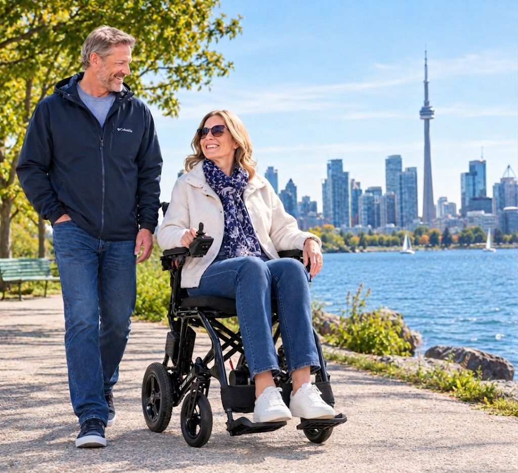 travel buggy aerolux 2c electric power wheelchair on sale at motion care mobility in vaughan, concord, toronto, gta, ontario, canada