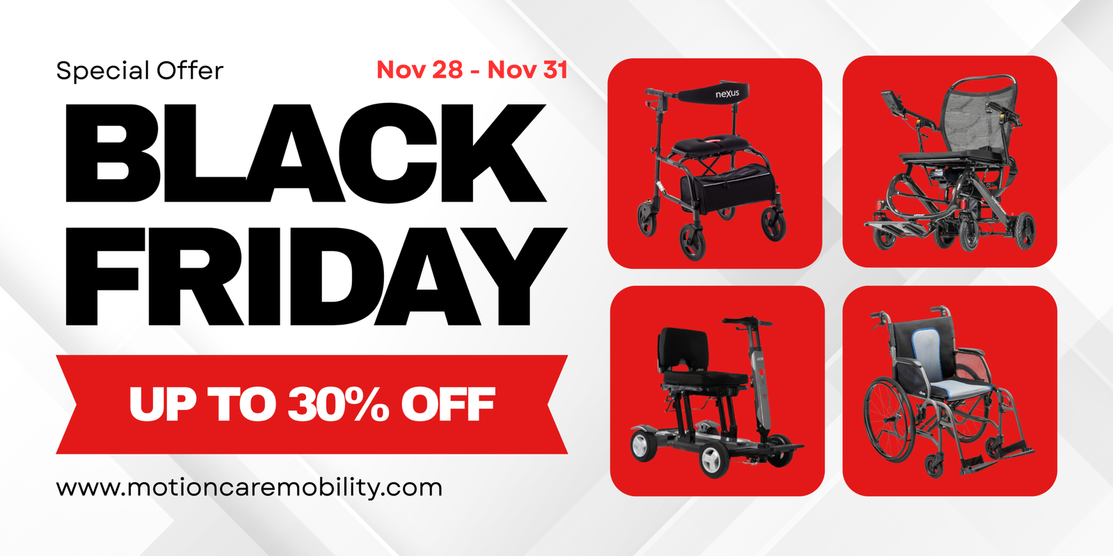 Black Friday Sale at Motion Care Mobility in Canada