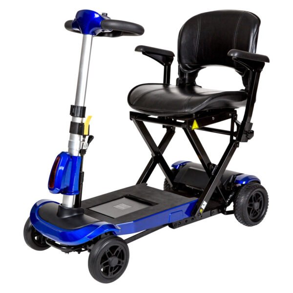 ZooMe-Auto-Flex-folding-scooter-padded-seat-with-adjustable-armrests